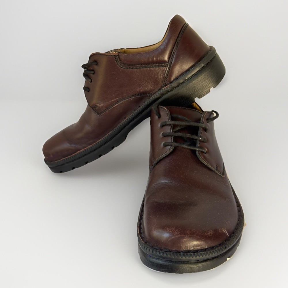 BIRKENSTOCK Footprints Derby Shoes Women 39.5 Brown Leather Lace Up Arch Comfort
